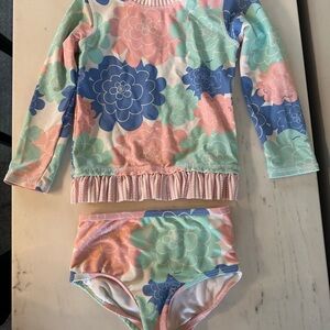 RuffleButts Swimsuit, 3T Like New